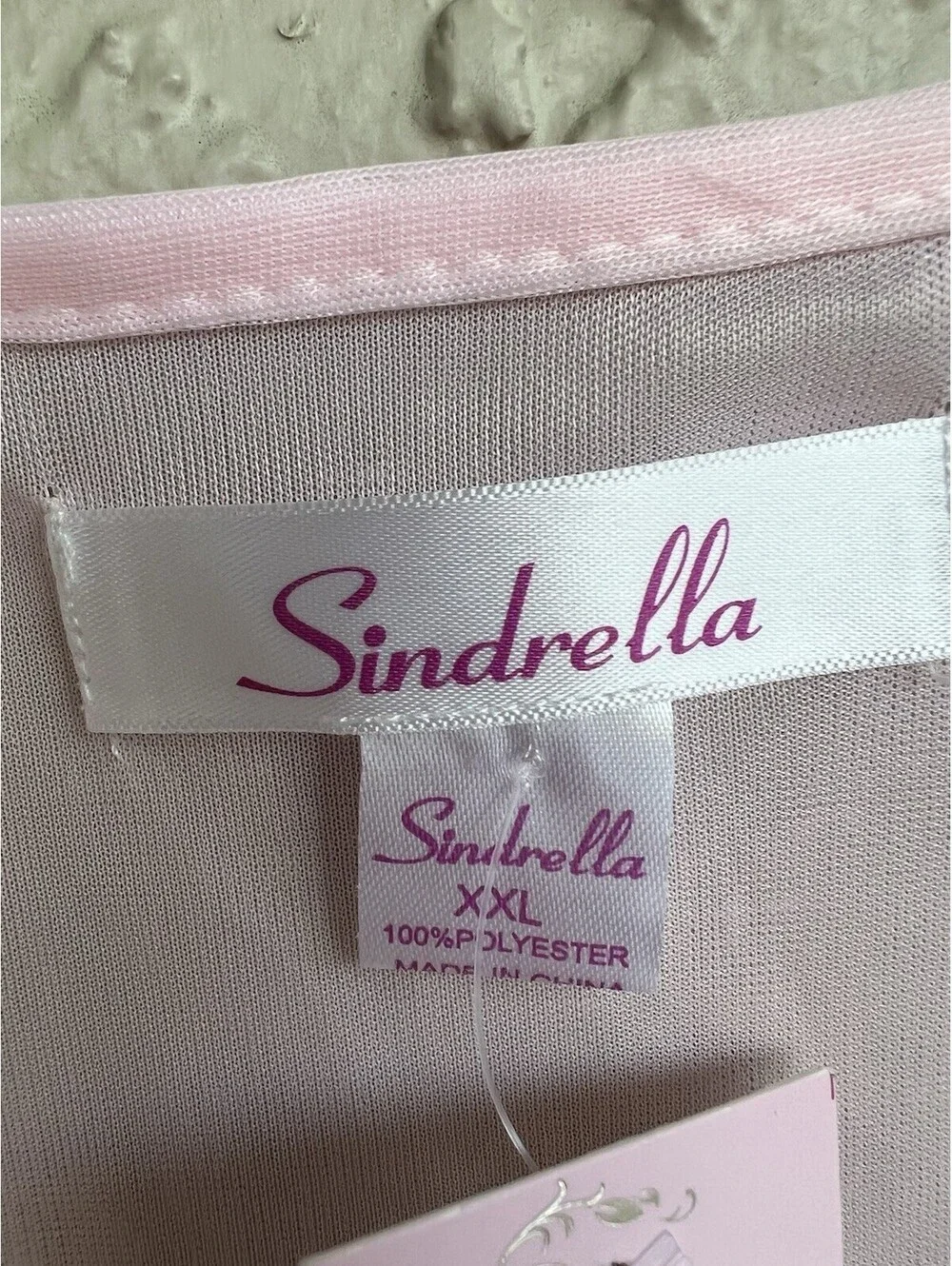 Sindrell Light Pink Polyester Sheer New Robe Size XXL